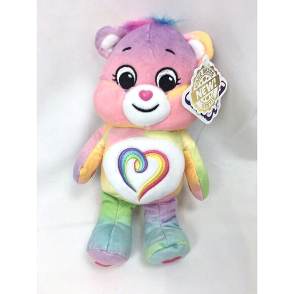 New Care Bear Togetherness Bear Rainbow Heart 9” Plush Toy - Picture 1 of 3